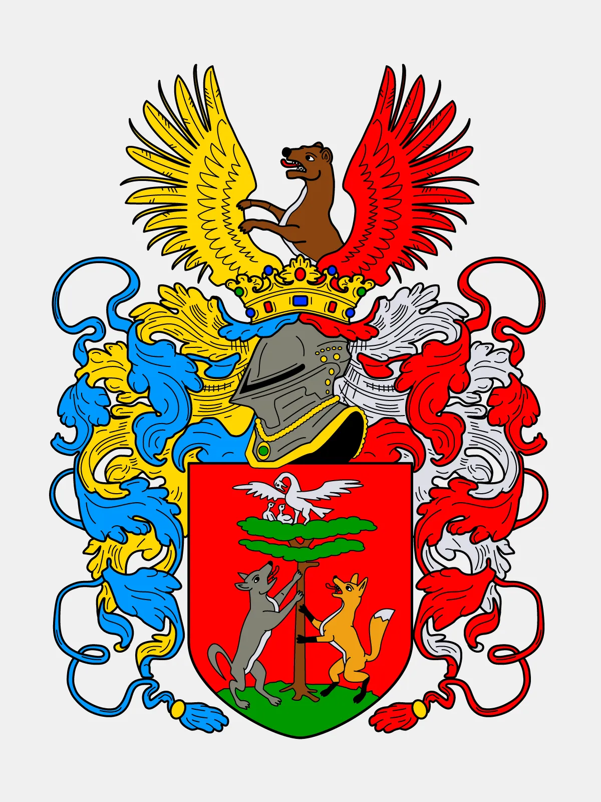 rodový erb Kunsch barevná heraldická verze